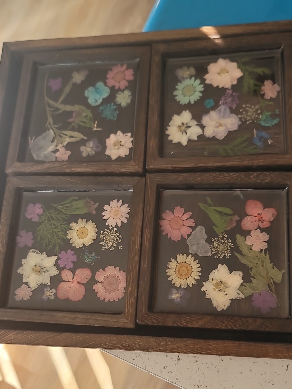 Floral Coaster/tray Set New - Picture 9 of 9